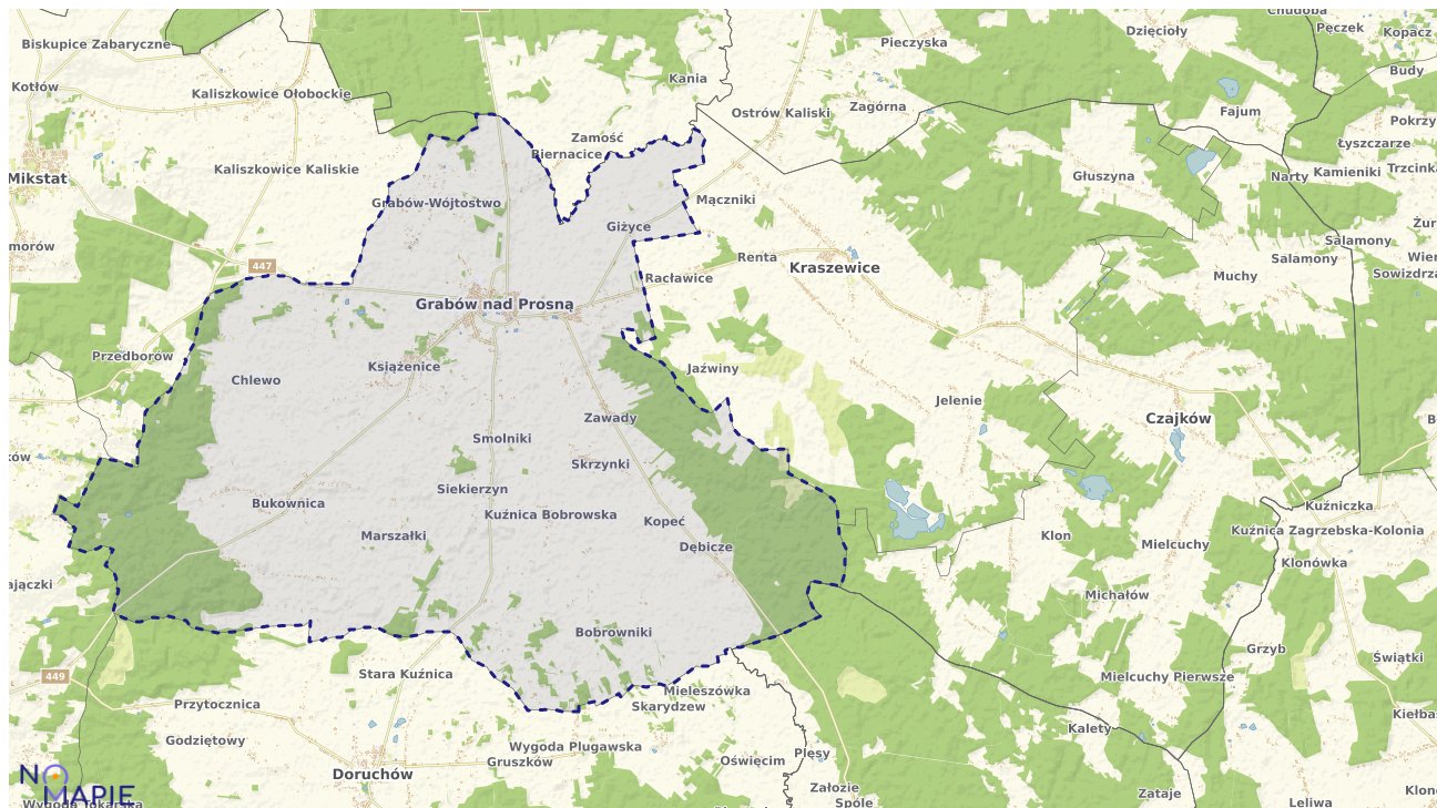 Mapa uzbrojenia terenu Grabowa nad Prosną